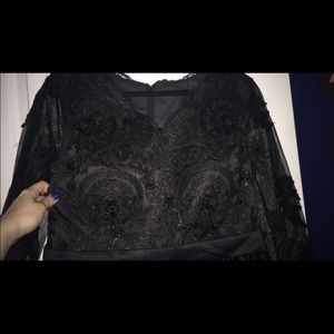 Long sleeve black dress